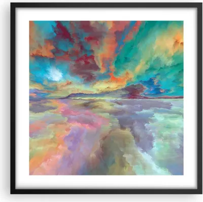 Produktbild von Gerahmtes Poster - Schwarzer Rahmen - Abstraktion modern - 50x50 cm - Wand Bild - Wanddeko - Wandbilder - Kunstposter - Wandposter - Bilderrahmen - Bilder - Kunstdruck - Wandbild - P2BAC50x50-4027