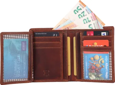 Produktbild von Geldbörse Herren Portemonnaie Echt Leder Börse Hochformat Geldbeutel RFID MANZA®