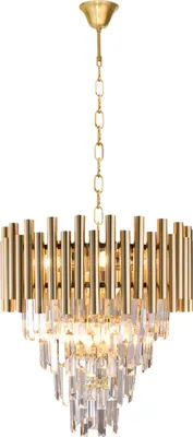 Immagine prodotto di Lampadario MADISON oro-trasparente 9xE14x40W cristallo, dimensioni: 90x45x45 cm, IP20 Milagro
