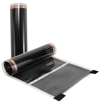 Zdjęcie produktu dla Folia grzewcza TolleTour do ogrzewania podłogowego, promieniowa elektryczna, 220W/m², przeznaczona do powierzchni 4m², zestaw folii grzewczych, 2 sztuki po 0,5m każda