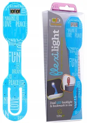Immagine prodotto di Thinking Gifts Flexilight: lampada da lettura flessibile per libri, colore blu