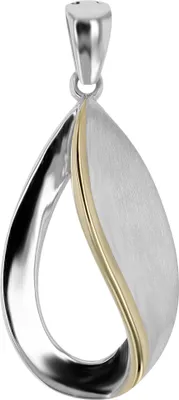 Produktbild von 925/- Echt Silber Anhänger "Ovalionis", bicolor