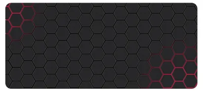 Obrázek produktu pro XXL herní podložka pod myš 400 x 900 mm, velká podložka na stůl, voštinový vzor, protiskluzová