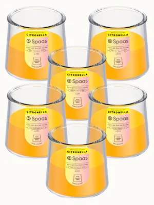 Produktbild von Spaas PureLight Citronella Duftkerzen - Lebendiges Gelb - ca. 33Std. - 6 Kerzen