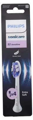 Produktbild von Philips Sensitive HX6054/87 Bürstenköpfe (4er-Pack), 4 Stück(e), Weiß, 3 Monat( e), Extra weich, Philips, DiamondClean, DiamondClean 9000, DiamondClean Smart, EasyClean, Essence+, ExpertClean,...
