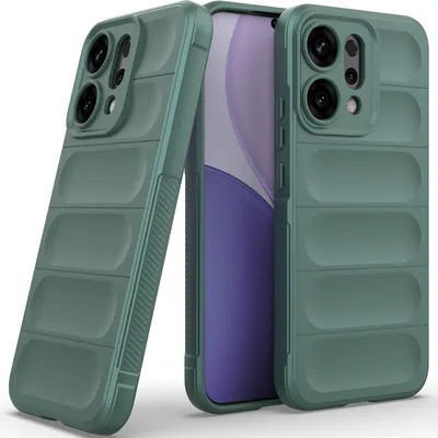 Image de Etui pour Oppo Reno14 Etui de protection antichoc en silicone TPU souple Vert