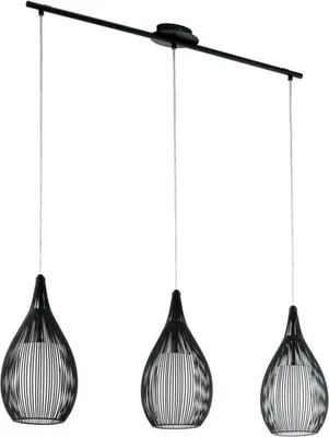 Image de Eglo 94389 Razoni Lampe à suspendre 3xE27 acier noir blanc