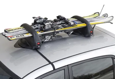 Productafbeelding van Skidraag, snowboarddraag, dakdrager voor ski's, dakdrager voor ski's, model Aconcagua, zwart, 2 stuks