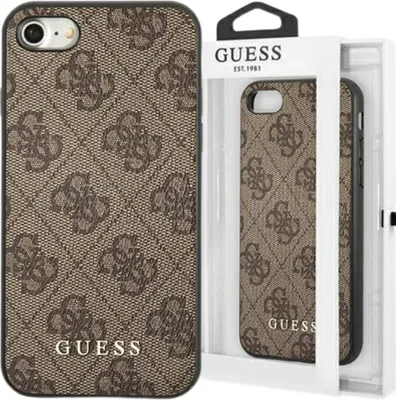 Image de Guess Guhci8G4Gfbr Iphone Se 2022 / 2020 / 7 / 8 Brown/Brown Hard Case 4G Metal Gold Logo