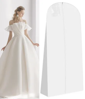 Kleidersack 180 cm, wasserdicht, atmungsaktiv, für Brautkleider, weiß