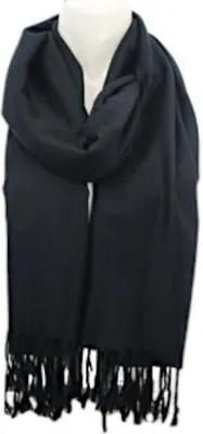 schwarze Fransenschal