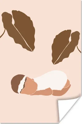 Produktbild von MuchoWow® Poster Baby - Kinder - Sohn - Tochter 40x60 cm - Plakate für die Wand - Poster Babyzimmer