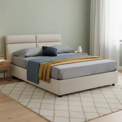 Immagine prodotto di Ator - Letto Matrimoniale, Beige, Sfoderabile  Italy