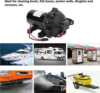 Image de Kit de pompe de lavage 24 V, 5,0 GPM, 70 PSI, 137,8 pieds de hauteur de refoulement, système de lavage de pont pour camping-car, bateau, yacht