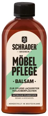 Produktbild von Schrader Möbel Pflege Balsam - Pflegemittel für lackierte Holzoberflächen und Holzmöbel - Inhalt 250ml, S0125001