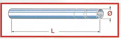 Immagine prodotto di Tubo stelo forcella TAROZZI cromato - 35x571