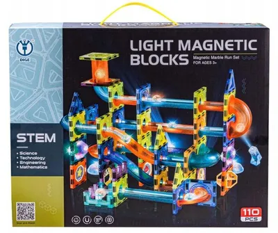Obrázek produktu pro Jokomisiada Svítící Magnetické Stavebnice s Dráhou pro Kuličky