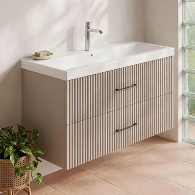 Produktbild von Waschtisch-Set Liana | Waschtisch mit Unterschrank 100 cm | Badmöbel Waschbecken