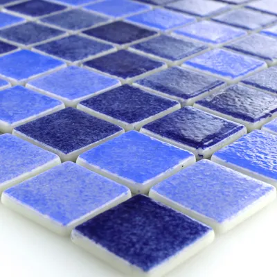 Produktbild von Glas Schwimmbad Pool Mosaik 25x25x4mm Blau Mix