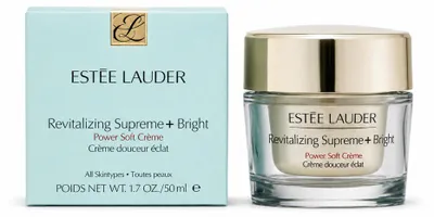 Produktbild von Estée Lauder Revitalizing Supreme + Bright Power Soft Creme, Frauen, 50 ml, Creme, Jeder Hauttyp, Anti-Mitesser, Aufhellend, Feuchtigkeitsspendend, Nährend, Glättend, Topf