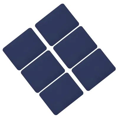 6 Bügelpatches, Stoff-Reparatur, Marineblau, 12,5x9,9 cm