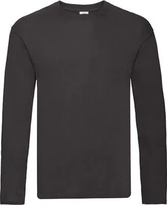 Immagine prodotto di Fruit of the Loom 61-428-0 | Herren Original Long Sleeve T - Farbe: Nero - Größe: 5XL
