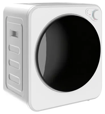 Produktbild von Zimilo Mini Wäschetrockner 4kg Ablufttrockner Kompakt, 800W / 400W mit 5 Programmen bis 60°C, Reversible Edelstahl Trommel für Kleine Wohnungen, Weiß