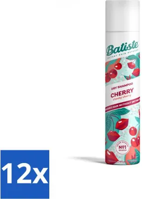 Imagen del producto de Batiste - Cereza - Champú seco - Aroma a flor de cerezo - Refresca y da volumen - 200 ml - Paquete económico - 12 unidades