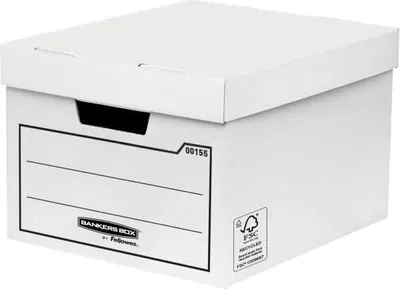 Produktbild von BankersBox Aufbewahrungsbox 25.3x32.6x39.6cm weiß       10PK