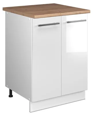 Zdjęcie produktu dla Szafka pod zlew Vicco Fame-Line Biały wysoki połysk/Biały 60 cm, Model 65103
