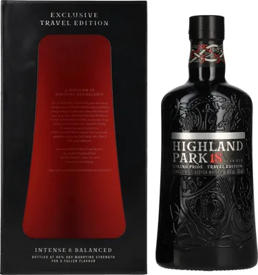 Produktbild von Highland Park 18 Years Old VIKING PRIDE Travel Edition Single Malt Scotch Whisky 46% Vol. 0,7l in Geschenkbox