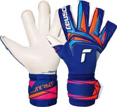 Produktbild von Reusch Torwarthandschuhe Attrakt Gold X Evolution mit atmungsaktiven Mesh-Einsätzen 4126 sharp blu/wht/shock orng 9.5