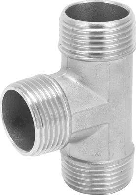 Zdjęcie produktu dla Złącze w kształcie litery T G1 z gwintem zewnętrznym Adapter trójnika ze stali nierdzewnej Osprzęt do rur