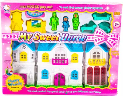 Produktbild von Puppenhaus mit Möbeln & Figuren - Aufklappbares Spielhaus für Kinder - Kreatives Set
