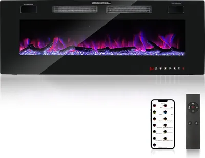 Produktbild von Bettizia 750W/1500W Elektrokamin 50 Zoll– Stimmungsfeuer 3D-Flammeneffekt – Überhitzungsschutz Inklusive Fernbedienung & App-Steuerung