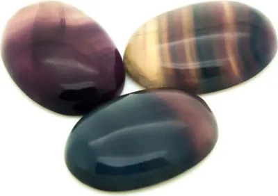 Produktbild von 1 Natürlicher Fluorit Cabochon, 25 x 18 mm