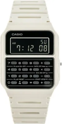 Produktbild von Casio Vintage Taschenrechner-Armbanduhr weiß CA-53WF-8BEF