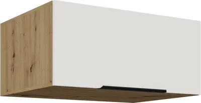 Obrázek produktu pro Hluboká digestořová skříňka LUNARA - šířka 80 cm, bílá / dub artisan
