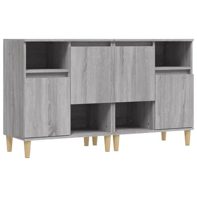 Produktbild von Sideboards 2 Stk. Grau Sonoma 60x35x70 cm Holzwerkstoff