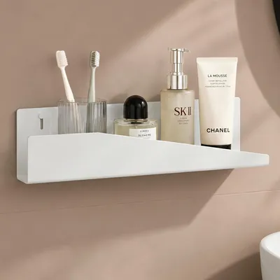 Produktbild von doporro Duschablage ohne Bohren 50 cm, Duschregal Weiß zum Kleben oder Bohren, rostfreier Badezimmer Organizer , Badewanne & Küche, Reglo-15