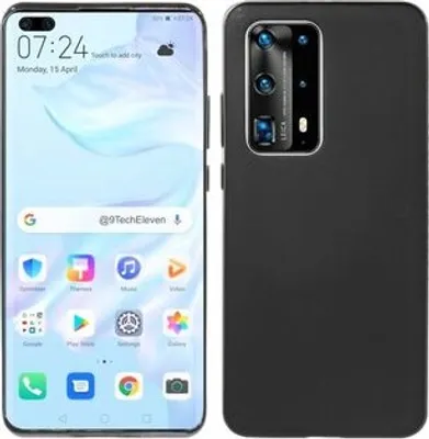 Produktbild von cofi1453® Silikon Hülle Basic kompatibel mit HUAWEI P40 PRO Case TPU Soft Handy Cover Schutz Schwarz