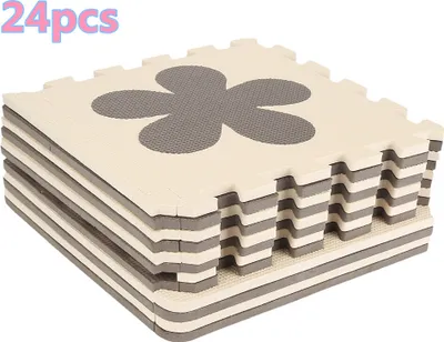 Produktbild von 24 PCS  Puzzlematte Bodenmatte Spielmatte Schutzmatte Kinderteppich Krabbelmatte Mickey