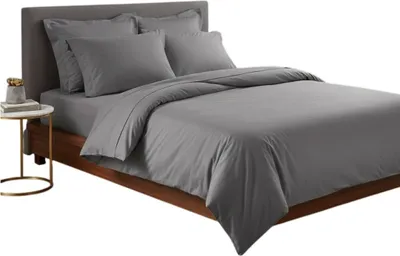 Image de Housse de couette en coton uni Lina