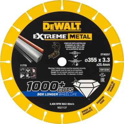 Produktbild von DEWALT Diamanttrennscheibe 355x3.3mm