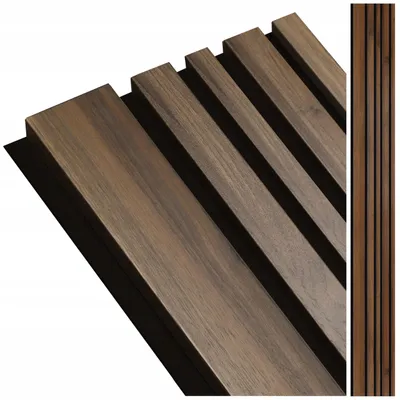Zdjęcie produktu dla Lamele na czarnym filcu 265x30 cm FUSION ORZECH TREND