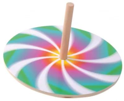 Produktbild von EDUPLAY 120315 Spielkreisel mit 10 Scheiben, Ø 15 cm, natur, 11-teilig (1 Set)