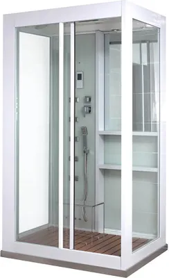 Produktbild von HOME DELUXE - Dampfdusche - WHITE LUXORY XL - Maße: 120 x 90 x 220 cm - inkl. Regendusche und Handbrause I Duschkabine, Duschtempel, Dampffunktion