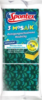 Produktbild von Spontex 19411056, Grün, Gelb, Rechteckig, Küche, Handwäsche, Muster, 86 mm