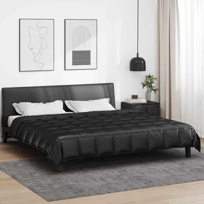 Produktbild von "Schlussverkauf" Sommerdecke moderne - Extra weich - Schwarz 240x200 cm Satin und Mikrofaser C6425