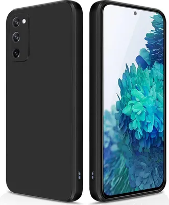 Produktbild von Silikon Hülle für Samsung Galaxy S20 FE Flüssigsilikon Dünn Gel Gummi Matt Kratzfeste Schutzhülle Schwarz